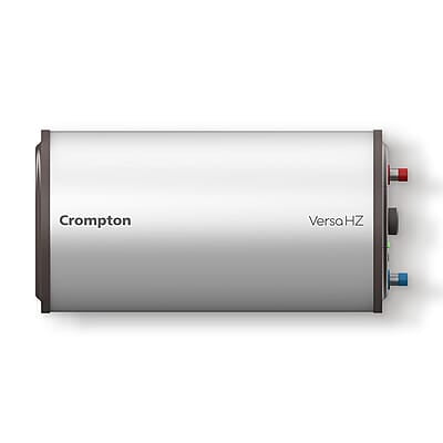 Crompton Versa Horizontal RHS 25L Storage Water Heater (Geyser) with Rust Proof Plastic body and Superior Glassline Coating
