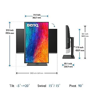 BenQ, 27" 4K UHD IPS Monitor, 60 Hz, HDR10, 99% sRGB, USB-C 65W, PD2705U BenQ, 27" 4K UHD IPS Monitor, 60 Hz, HDR10, 99% sRGB, USB-C 65W, PD2705U