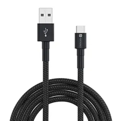 Portronics Nylon Braided Fast Charging And Data Sync 3.0 Amp Konnect B Micro Usb Cables With Pvc Heads For Smartphone, Tablet, Laptop 1M - WHITE Portronics Nylon Braided Fast Charging And Data Sync 3.0 Amp Konnect B Micro Usb Cables With Pvc Heads For Smartphone, Tablet, Laptop 1M - WHITE
