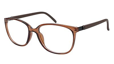 Unisex Large Rectangular Spectacle Frame. Brown Frame