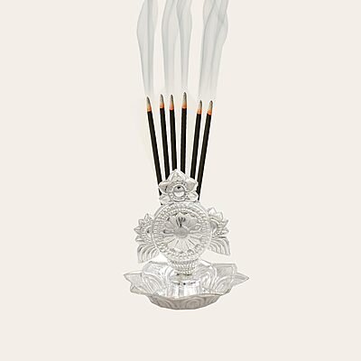 Silver Chank/Chakra Incense Holder