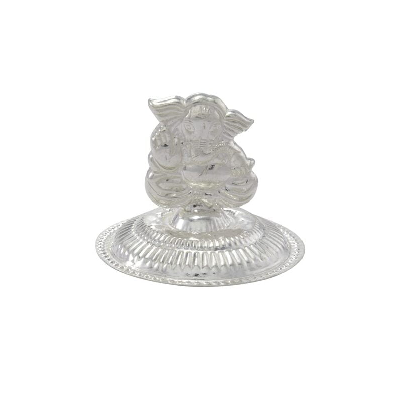 Silver Ganapathy Incense Holder / Idol
