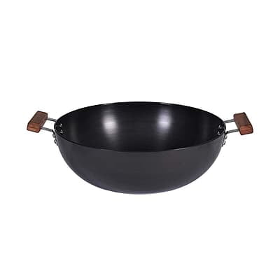 Wonderchef Ebony Aluminium Hard Anodized Deep Kadhai/Kadai with Lid - 30 cm, 6 Litre Wonderchef Ebony Aluminium Hard Anodized Deep Kadhai/Kadai with Lid - 30 cm, 6 Litre