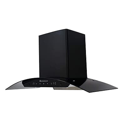 Wonderchef Ultima 90cm 1200 m3/hr Auto Clean Curved Glass Chimney  Baffle Filter 1200M3/Hr powerful suction