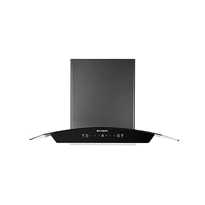 Faber 75 cm 1500 m³/hr Autoclean Curved Shape Kitchen Chimney HOOD PRIMUS PLUS ENERGY IN HCSC BK 75 with SS Baffle Filter