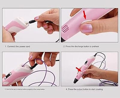 D Pen for Kids with USB Cable and Filament in 3D Printing Pen|3D Pen with USB Cable