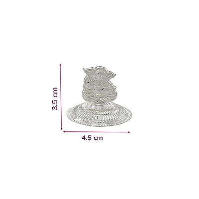 Silver Ganapathy Incense Holder / Idol
