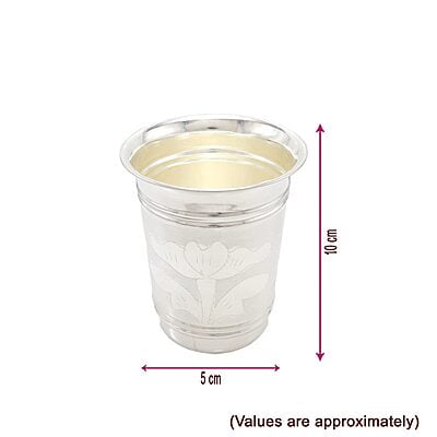Silver Tumbler , Glass Set (120grams) Silver Tumbler , Glass Set (120grams)