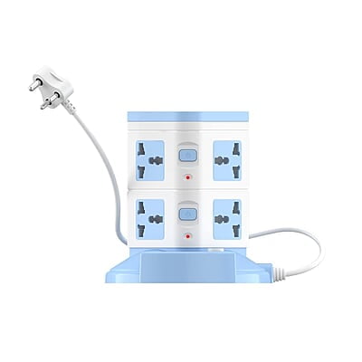 Portronics Power Plate 9 with 3 USB Ports + 8 Power Sockets Power Converter, 2500W Power Output, 2.1A USB Charging Port, 3M Cord Length Portronics Power Plate 9 with 3 USB Ports + 8 Power Sockets Power Converter, 2500W Power Output, 2.1A USB Charging Port, 3M Cord Length