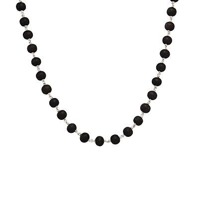 Original Karungali Mala with Silver Tied
