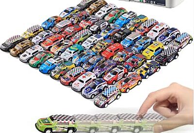 ie-cast Metal Pull Back Cars, 32 Pieces Set, Toy Vehicles