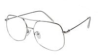 Unisex Large Pentagon Spectacle Frame. Silver Metal Frame Unisex Large Pentagon Spectacle Frame. Silver Metal Frame