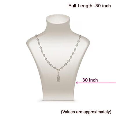 Silver Tied Spatik Mala with Murugan Pendent/Dollar