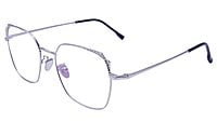 Female Medium Square Spectacle Frame. Silver Color Metal Frame Female Medium Square Spectacle Frame. Silver Color Metal Frame