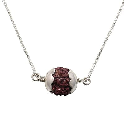Rudraksha Pendant/Sterling Silver Caped Pendant