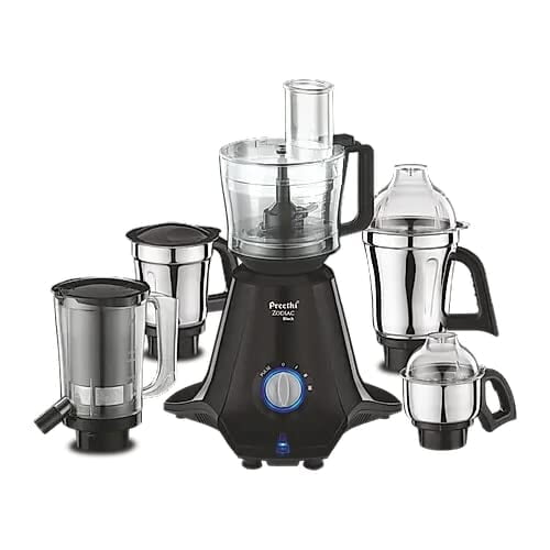 Preethi Zodiac Black Mixer Grinder (750 Watt), 5 Jars