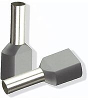 2.5 sq.mm Twin Insulated Ferrule (GREY) Pack of 10 2.5 sq.mm Twin Insulated Ferrule (GREY) Pack of 10