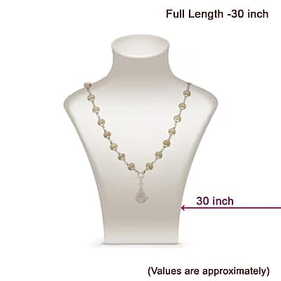 Silver caped Tied Tulsi Mala with God Ayyappan Pendan