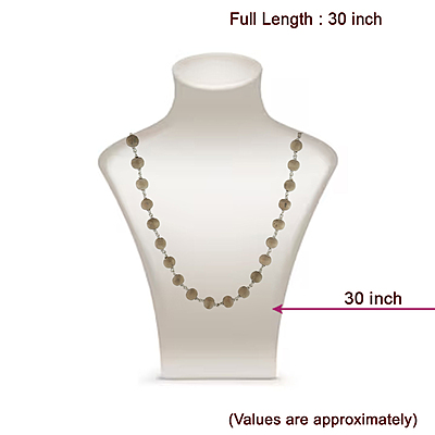 Silver Thulasi Mala 925 - 8mm, 30 Inches, 54 Beads Silver Thulasi Mala 925 - 8mm, 30 Inches, 54 Beads