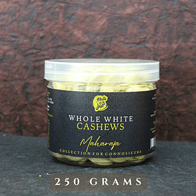 Nuts in a Jar Maharaja Whole White Cashews 250 Grams Nuts in a Jar Maharaja Whole White Cashews 250 Grams