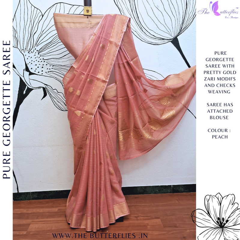 PURE GEORGETTE SAREE  VFLSGRS23921