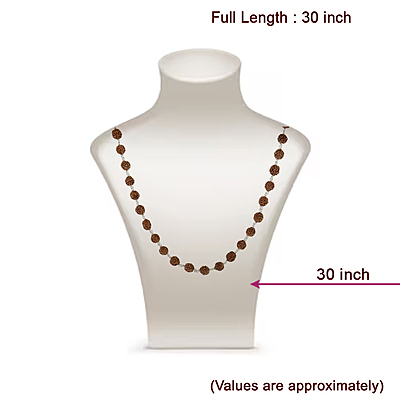 Silver Rudraksha Mala 30 Inch | 925 Silver 8mm Beads Silver Rudraksha Mala 30 Inch | 925 Silver 8mm Beads