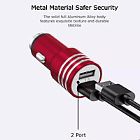 Champion Dual Port USB Metallic Fast Car Charger 2.4A For All Android And Apple Phones Champion Dual Port USB Metallic Fast Car Charger 2.4A For All Android And Apple Phones