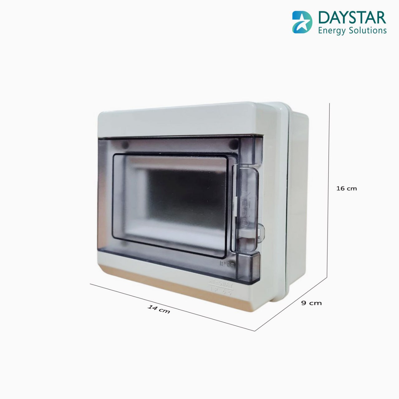 Type 2 - Weatherproof 5-Way MCB Box with Clear PVC Enclosure and Open-Type Cover for Power Distribution  (14cm x9cm x16cm)