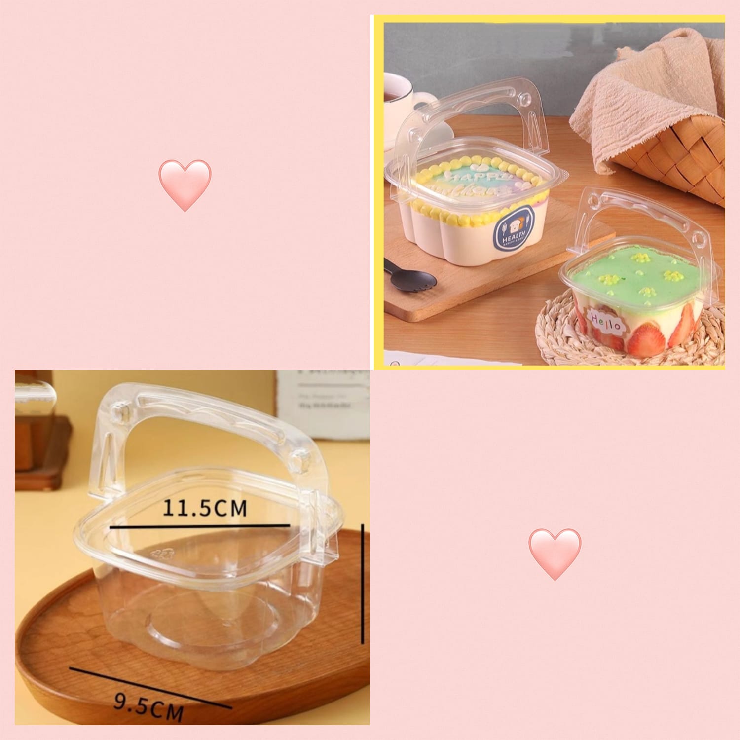 PVC Cake Box with Lid & Handle PVC Cake Box with Lid & Handle