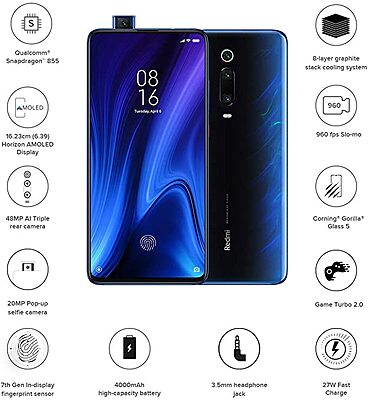 Redmi K20 Pro (Glacier Blue, 6GB RAM, 128GB Storage)