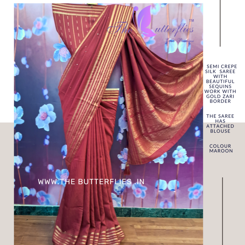 SEMI CREPE SILK SAREE DVFSCRE22873 SEMI CREPE SILK SAREE DVFSCRE22873