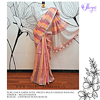 PURE LINEN SAREE YBRSLIN23609 PURE LINEN SAREE YBRSLIN23609