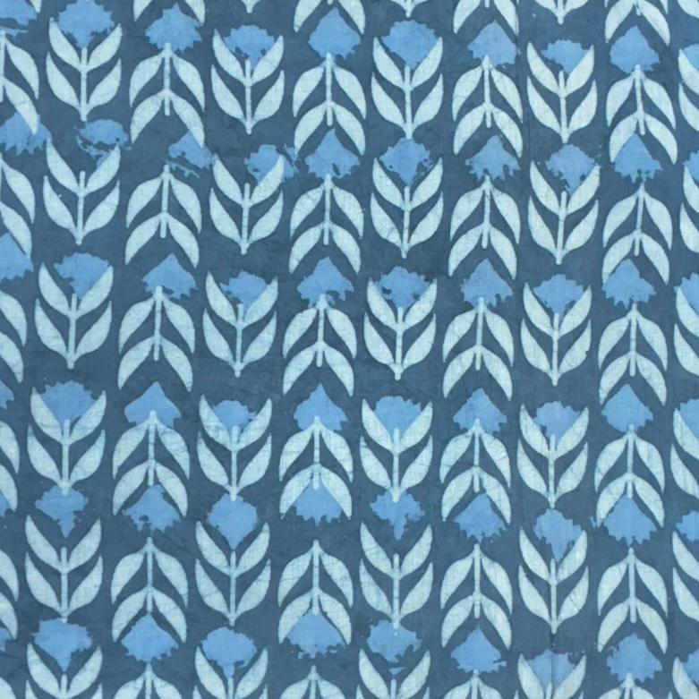 Indigo Dabu Pastel Cotton Print #4