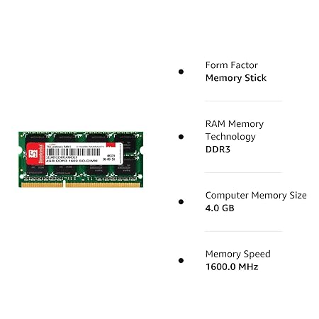 Simmtronics 4GB DDR3 Laptop RAM 1600 MHz (PC 12800) with 3 Year Warranty Simmtronics 4GB DDR3 Laptop RAM 1600 MHz (PC 12800) with 3 Year Warranty