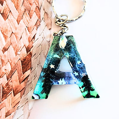 'A' ARORA INSPIRED LETTER KEYCHAIN(LKB00051) 'A' ARORA INSPIRED LETTER KEYCHAIN(LKB00051)