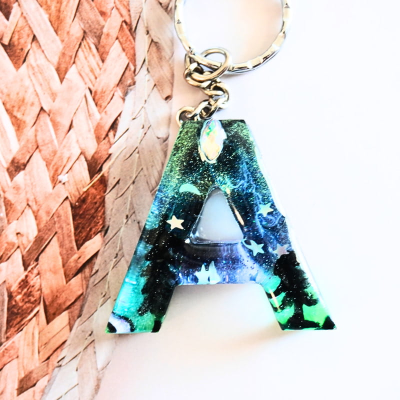 'A' ARORA INSPIRED LETTER KEYCHAIN(LKB00051) 'A' ARORA INSPIRED LETTER KEYCHAIN(LKB00051)