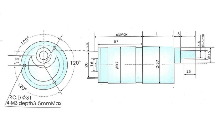 12v DC RS-37-555 Side Shaft Gear, Geared Motor (60 rpm,15kgcm torque) 12v DC RS-37-555 Side Shaft Gear, Geared Motor (60 rpm,15kgcm torque)