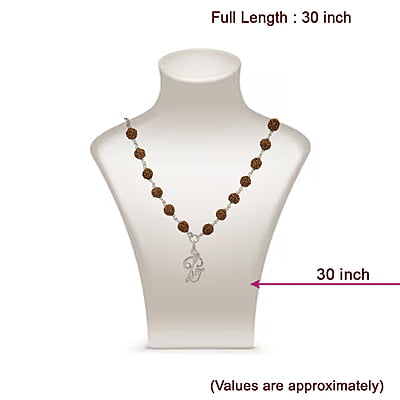 Rudraksha Mala with Lord Murugan Om Dollar Pendant