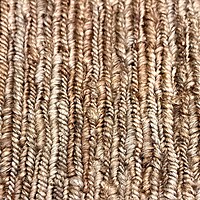 Handmade Natural Jute Area Rug, Rustic Flatweave with Fringe, Boho Farmhouse Style