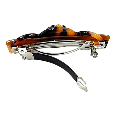 Elegant Flower & Stone Hair Barrette
