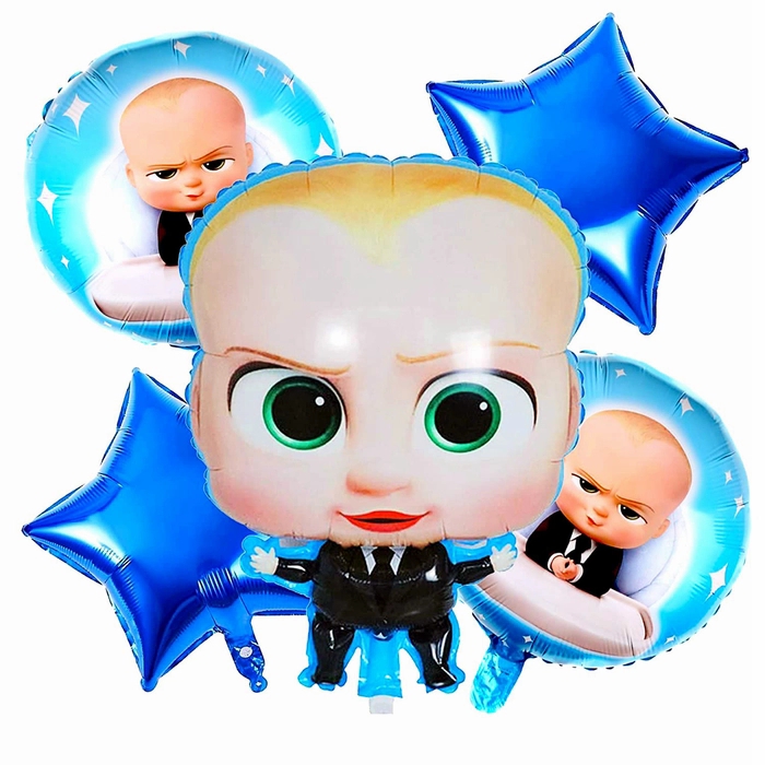 5 PC Boss Baby Theme Foil Balloon 5 PC Boss Baby Theme Foil Balloon