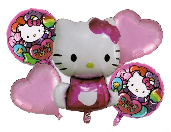 5 PC Hello Kitty Theme Foil Balloon 5 PC Hello Kitty Theme Foil Balloon