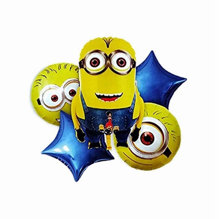 5 PC Minion Theme Foil Balloon 5 PC Minion Theme Foil Balloon