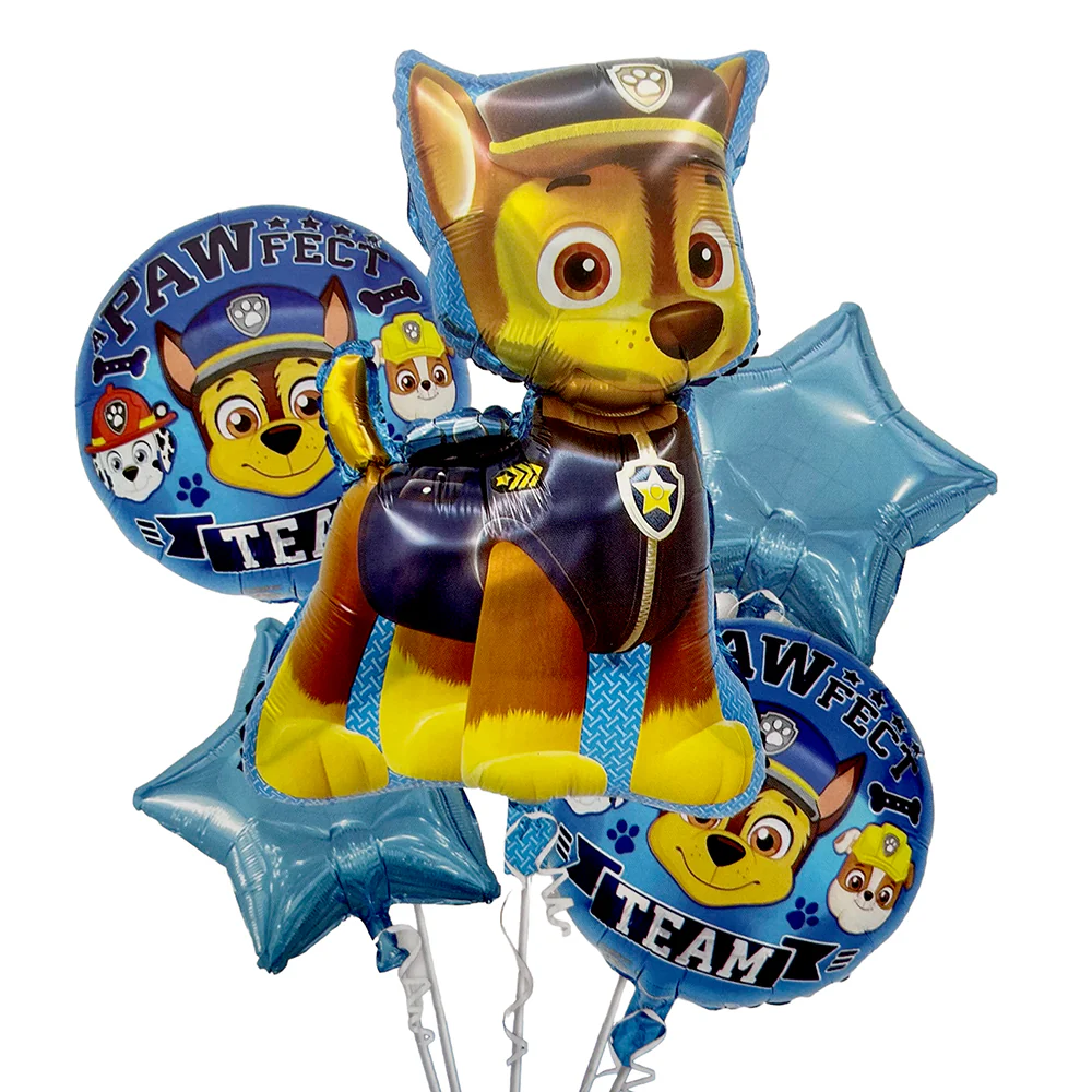 5 PC Paw Patrol Theme Foil Balloon 5 PC Paw Patrol Theme Foil Balloon