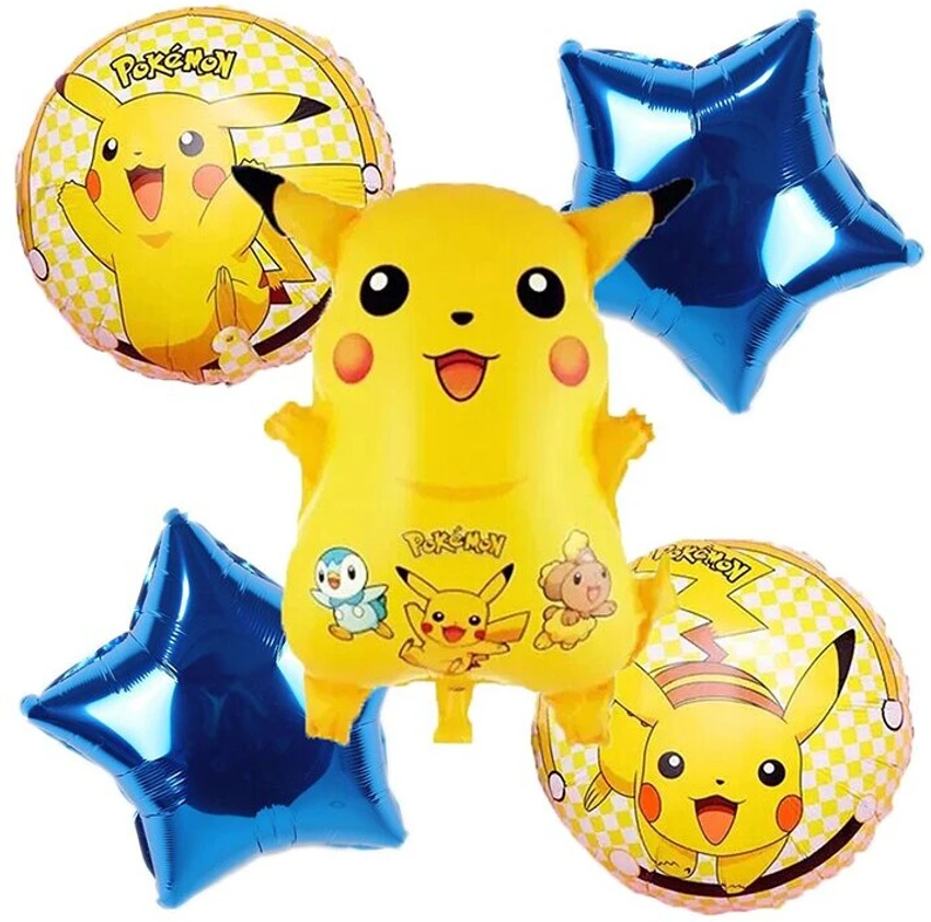 5 PC Pikachu Theme Foil Balloon 5 PC Pikachu Theme Foil Balloon