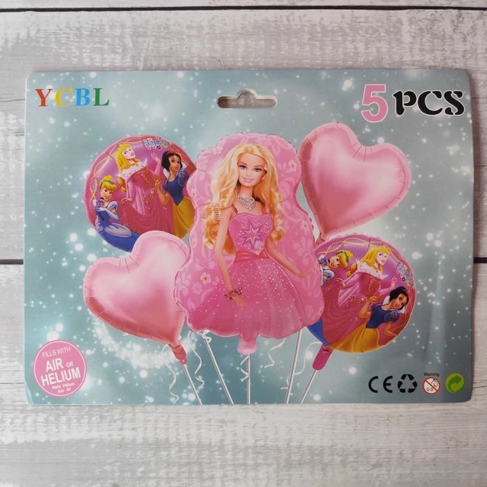 5 Pc Barbie Foil Balloon 5 Pc Barbie Foil Balloon