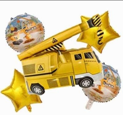 5 Pc JCB Foil Balloon 5 Pc JCB Foil Balloon