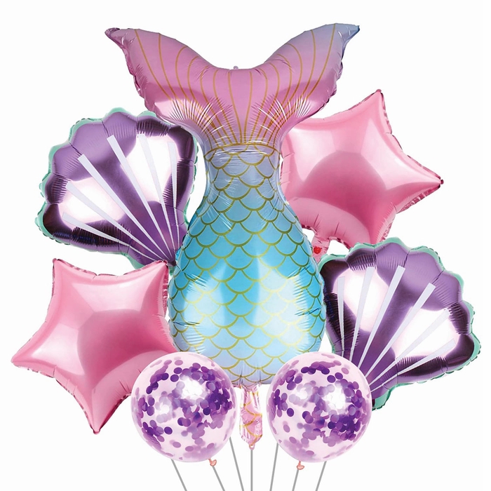 5 Pc Mermaid Foil Balloon 5 Pc Mermaid Foil Balloon
