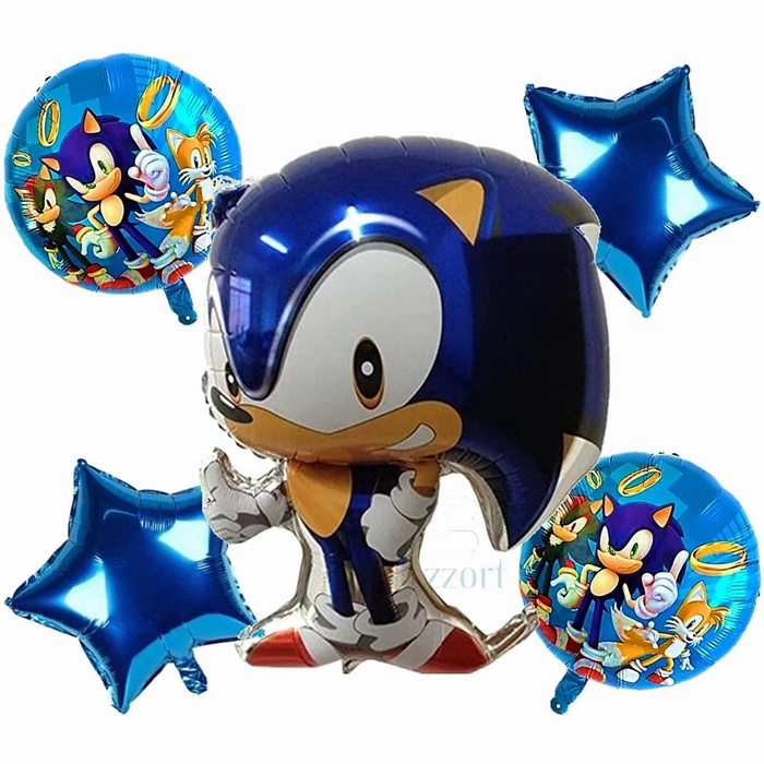 5 Pc Super Sonic Foil Balloon 5 Pc Super Sonic Foil Balloon