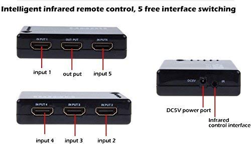 HDMI Switcher with PIP & IR Remote Control Multiple Devices on a Single Screen, Supports UHD for Bluray, PVR/Netflix/Roku/Kodi Box, PS4/PS3 HDMI Switcher with PIP & IR Remote Control Multiple Devices on a Single Screen, Supports UHD for Bluray, PVR/Netflix/Roku/Kodi Box, PS4/PS3